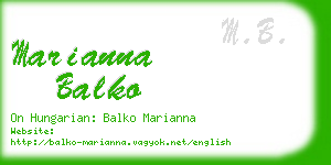 marianna balko business card